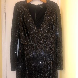 Black sequin dress